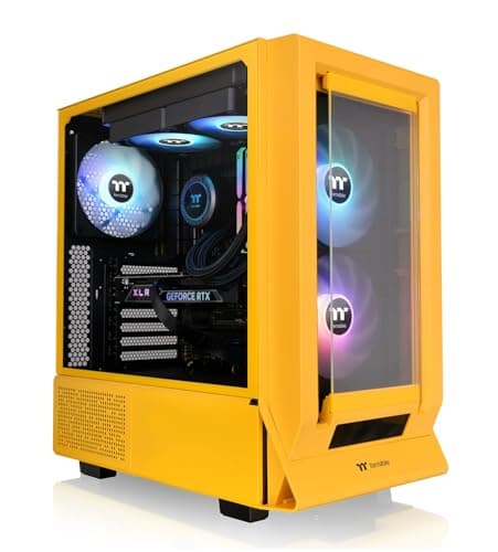 Thermaltake Ceres 350 MX ATX Mid Tower Yellow Tempered Glass Side Panel, USB 3.2 Gen 2 Type-C and USB 3.2 Gen 1 Type-A Front Panel image