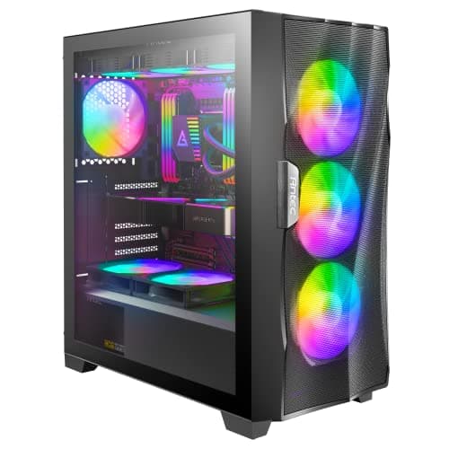 Antec DF700 FLUX ATX Mid Tower Black Tempered Glass Side Panel, USB 3.2 Gen 1 Type-A image