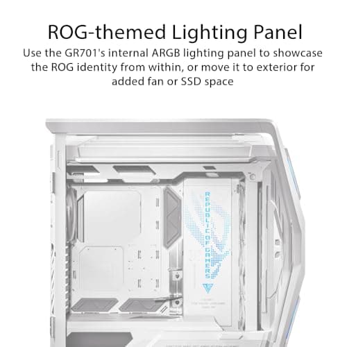  ASUS ROG Hyperion GR701 Tempered Glass eATX Full Tower Computer Case - White image
