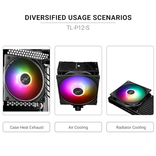 Thermalright TL-P12-S 120mm Black / White PWM Addressable RGB image