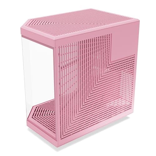 HYTE Y70 ATX Mid Tower Strawberry Milk Pink Tempered Glass Side Panel image