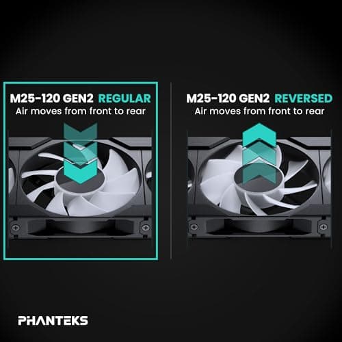 Phanteks M25G2-120 120mm Black D-RGB PWM 72.72 CFM 3-Pack image