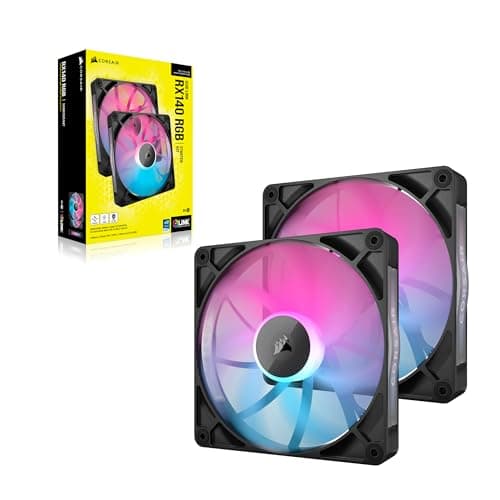 Corsair iCUE RX140 140mm Black/White RGB 2-Pack image