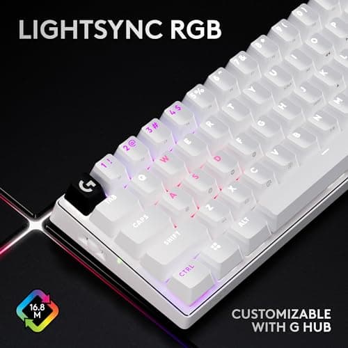 Logitech PRO X 60 RGB Bluetooth/Wireless/Wired Mini Logitech GX Red Linear Mechanical Gaming Keyboard image