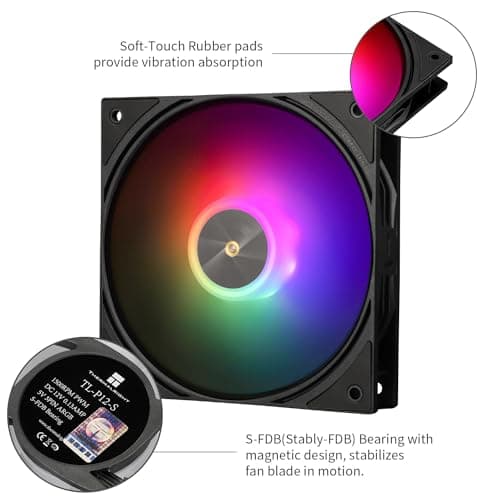 Thermalright TL-P12-S 120mm Black / White PWM Addressable RGB image