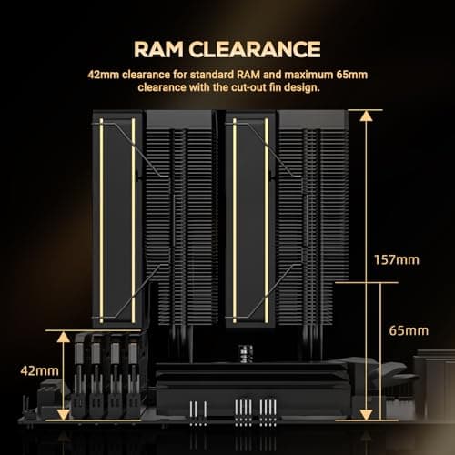 ID-COOLING FROZN A620 GDL Air 78 CFM 157mm Black / Gold image