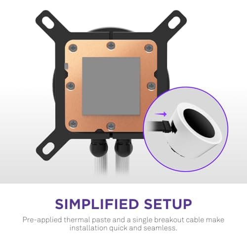 NZXT KRAKEN PLUS RGB 240 MM WHITE AIO LIQUID COOLER WITH 1.54" LCD image