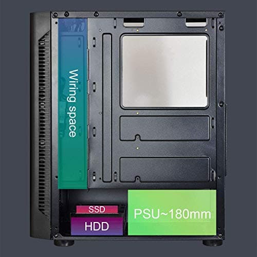 Montech X3 Mesh 6pcs, 3 x 140mm& 3 x 120mm Fixed RGB Lighting Fans (Pre-Installed) ATX Mid-Tower PC Gaming Case, USB3.0, Door Open Tempered Glass Side Panel, High Airflow, Black image