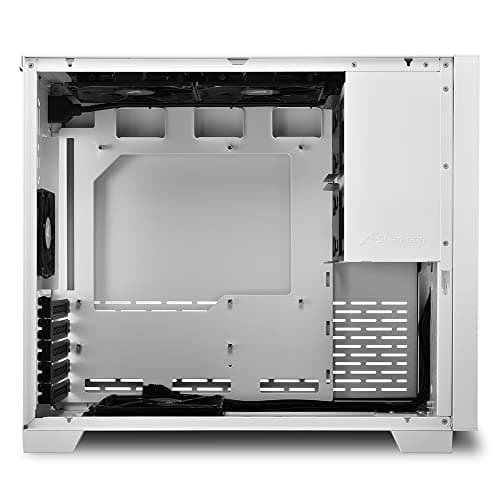 SHARKOON MS-Z1000 Micro ATX Mid Tower White Tempered Glass Side Panel with USB 3.2 Gen 1 Type-A Front Panel image