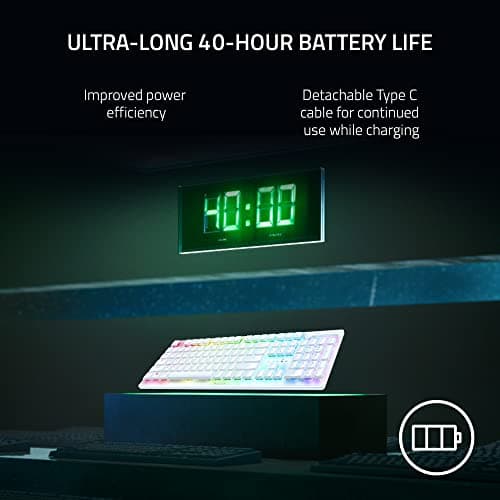 Razer DeathStalker V2 Pro RGB Bluetooth/Wireless/Wired Optical Clicky Gaming Keyboard image