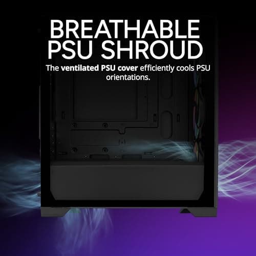 Cooler Master Elite 302 Micro ATX Mini Tower Black with Tempered Glass Side Panel and USB 3.2 Gen 1 Type-C / USB 3.2 Gen 1 Type-A image