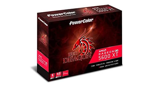 PowerColor RED DRAGON Radeon RX 5600 XT 6GB GDDR6 PCI Express 4.0 CrossFireX Support ATX Video Card AXRX 5600XT 6GBD6-3DHR/OC image