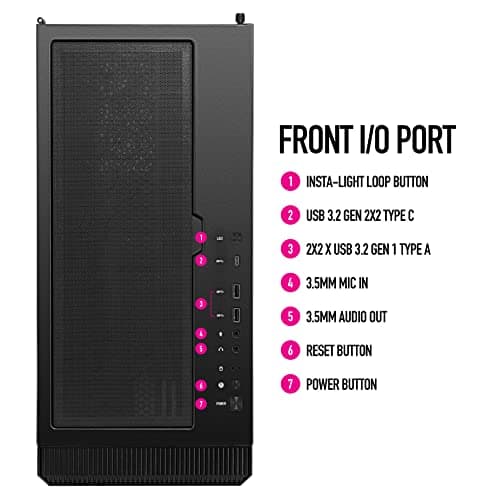 MSI MPG VELOX 100R ATX Mid Tower Black Tempered Glass image