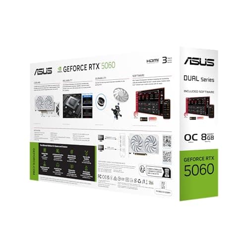 ASUS Dual GeForce RTX 5060 Ti 8GB GDDR7 White OC Edition image