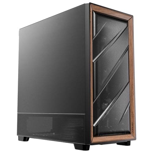Antec FLUX SE ATX Mid Tower Black / Brown with Tempered Glass Side Panel and USB 3.2 Gen 2 Type-C USB 3.2 Gen 1 Type-A image