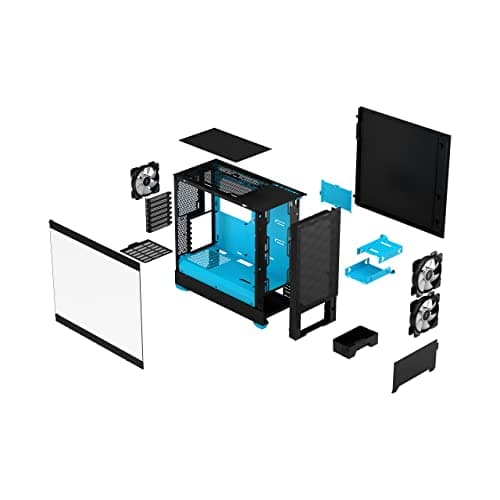 Fractal Design Pop Air ATX Mid Tower Cyan / Black with Tempered Glass Side Panel and USB 3.2 Gen 1 Type-A Front Panel image