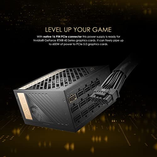 MSI MEG Ai1000P PCIE5 Black / Copper ATX 1000W Fully Modular 80+ Platinum Certified image