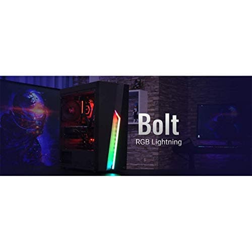 Aerocool Bolt ATX Mid Tower Black with Acrylic Side Panel, USB 3.2 Gen 1 Type-A, USB 2.0 Type-A image