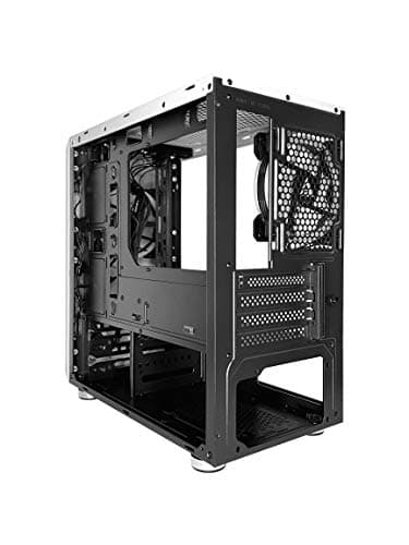 Apevia Prodigy Micro ATX Mini Tower White with Tempered Glass Side Panel and USB 3.2 Gen 1 Type-A USB 2.0 Type-A image