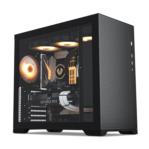 Vetroo AL-MESH-7C ATX Mid Tower Black Tempered Glass Side Panel and USB 3.2 Gen 2 Type-C / USB 3.2 Gen 1 Type-A image