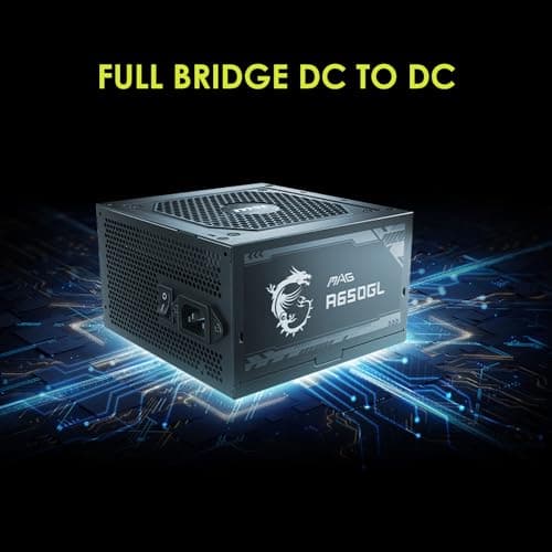 MSI MAG A650GL Black 650W Fully Modular 80+ Gold Certified ATX image