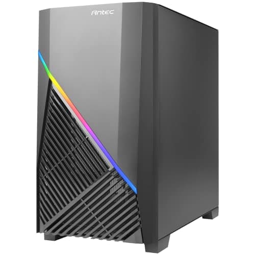 Antec Draco 10 Micro ATX Mini Tower Black Tempered Glass Side Panel, USB 3.2 Gen 1 Type-A image