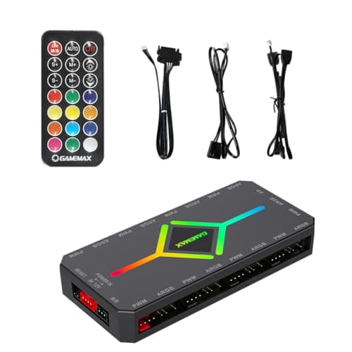 GameMax Vista AB ATX Mid Tower Black Tempered Glass Side Panel image