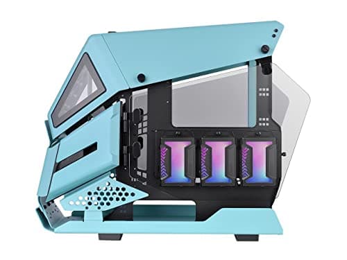 Thermaltake AH T200 MicroATX Mid Tower Turquoise/Black Tempered Glass Side Panel, Front USB 3.2 Gen 2 Type-C & USB 3.2 Gen 1 Type-A image