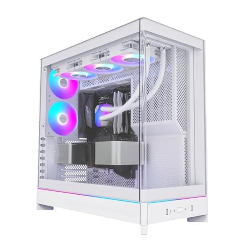 Montech HS02 Pro ATX Mid Tower White Tempered Glass Side Panel with USB 3.2 Gen 2 Type-C and USB 3.2 Gen 1 Type-A image