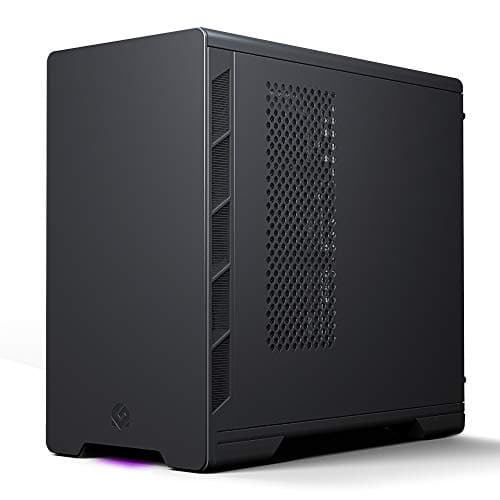 MagniumGear Neo Mini V2 Mini-ITX Desktop Silver Tempered Glass Side Panel Front USB 3.2 Gen 1 Type-A image