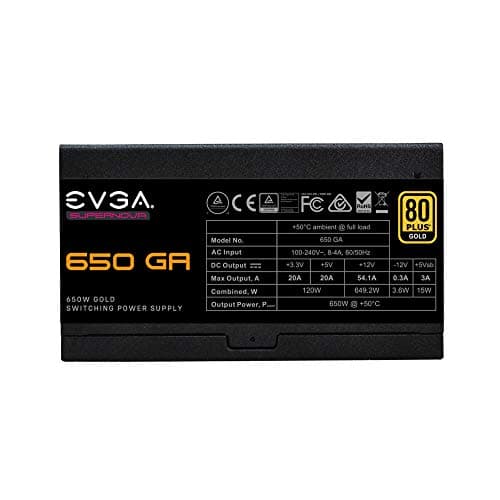 EVGA SuperNOVA 650 GA 650W Fully Modular 80+ Gold image
