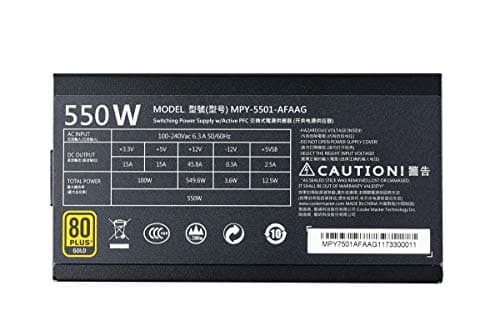 Cooler Master MWE Gold Black 550W Fully Modular 80+ Gold image