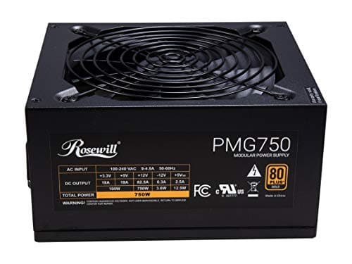 Rosewill PMG750 Black ATX 750W Fully Modular 80+ Gold Certified image