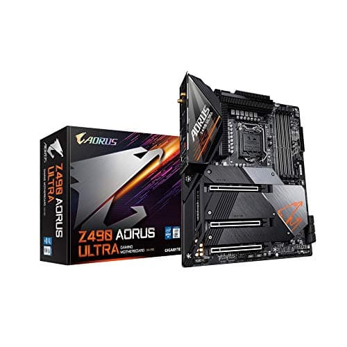 GIGABYTE Z490 AORUS ULTRA LGA 1200 Intel Z490 ATX Motherboard with Triple M.2, SATA 6Gb/s, USB 3.2 Gen 2, WIFI 6, 2.5 GbE LAN image