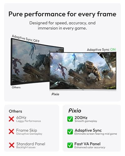 Pixio PXC248 Wave 24" 1080p 200Hz VA Curved Monitor image