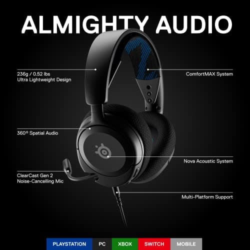 SteelSeries Arctis Nova 1P Closed-Back Gaming Headset image