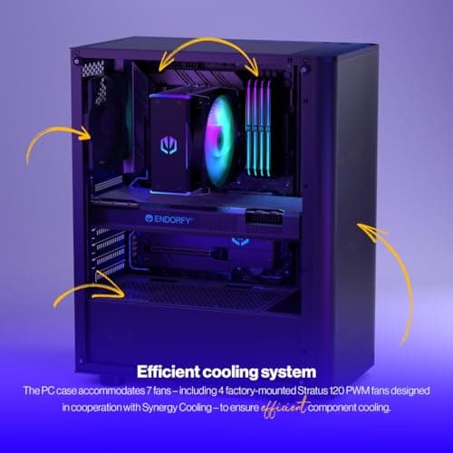 ENDORFY Ventum 200 Air ATX Mid Tower Black with Tempered Glass Side Panel and USB 3.2 Gen 1 Type-A image