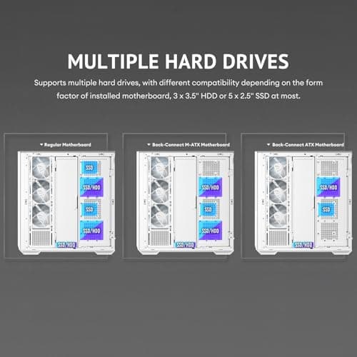 Antec C7 ATX Mid Tower White Tempered Glass Side Panel ARGB image