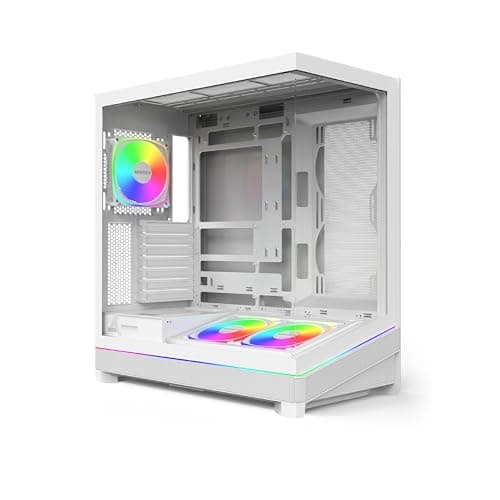 Montech Sky 3 ATX Mid Tower with Tempered Glass Side Panel - White image