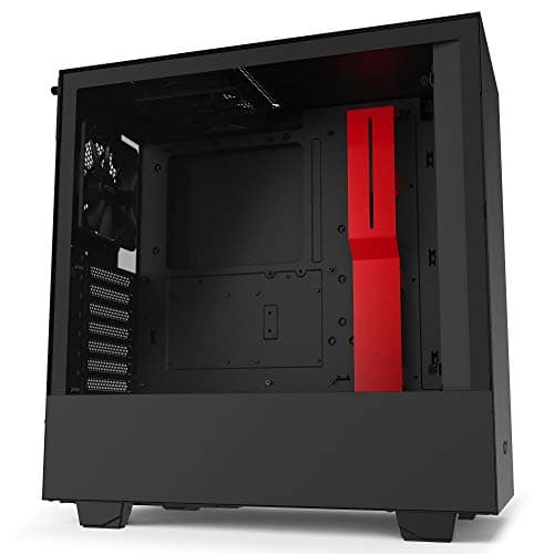 NZXT H510 ATX Mid Tower Black/Red Tempered Glass Side Panel image
