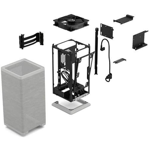 Fractal Design Mood Mini-ITX Tower Gray Mesh Side Panel image