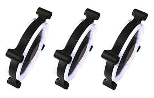 Apevia C 120mm Black / White White LED 57.67 CFM 3-Pack image