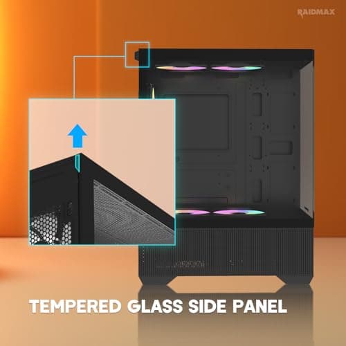 Raidmax INFINITA i802 AIR ATX Mid Tower Black Tempered Glass image
