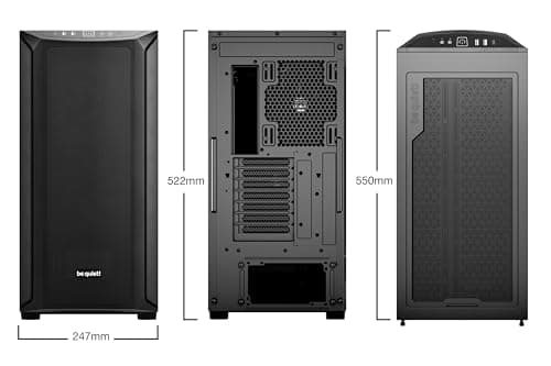 be quiet! Shadow Base 800 ATX Mid Tower Black with Tempered Glass Side Panel and USB 3.2 Gen 2 Type-C / USB 3.2 Gen 1 Type-A image