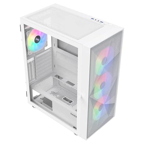 SAMA 3509 ATX Mid Tower White Tempered Glass Side Panel image