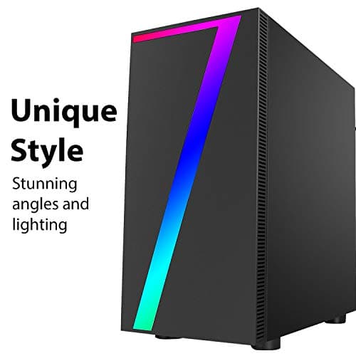 CiT Seven Micro ATX Mid Tower Black with Acrylic Side Panel and USB 2.0 Type-A Front Panel image