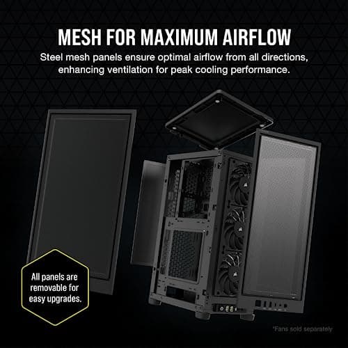 Corsair 2000D AIRFLOW Mini-ITX Tower Black Mesh Side Panel image