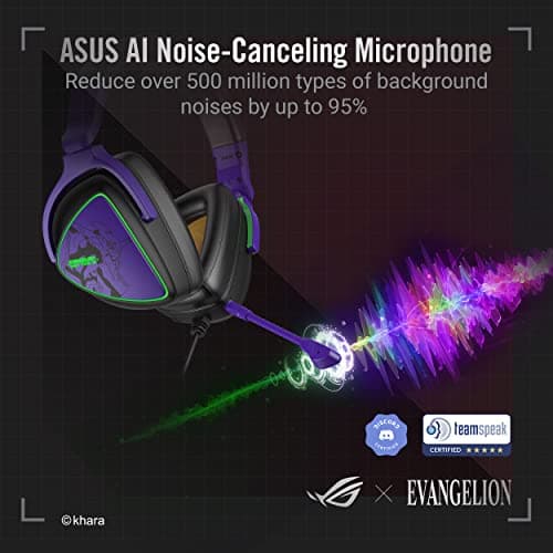 Asus ROG Delta S EVA Edition Closed Purple / Green Gaming Headset image