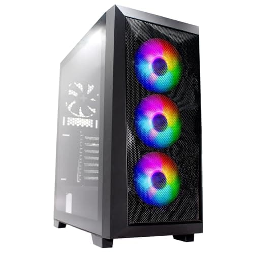 Xilence Xilent Breeze ATX Mid Tower Black with Tempered Glass Side Panel and USB 3.2 Gen 1 Type-A image