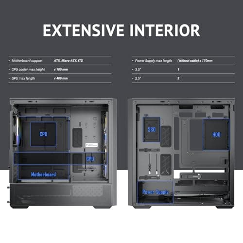 Antec FLUX REAR Mid Tower Case With Tempered Glass image